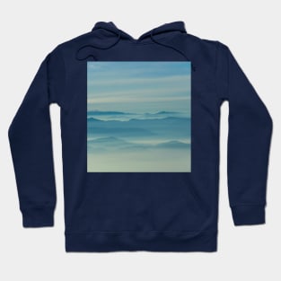 Turquoise mountain horizon Hoodie